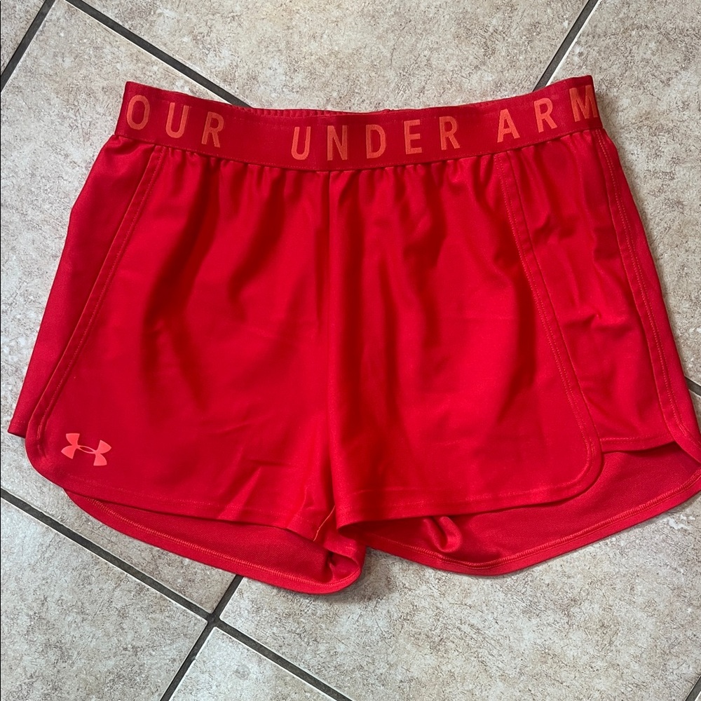 Under Armour Women's Bright Red Athletic Shorts